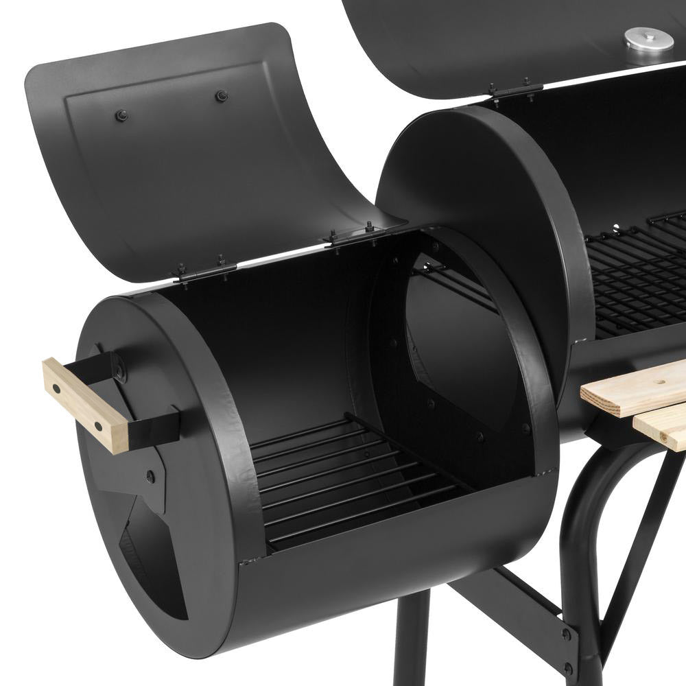 Nordio „Texas” 2 az 1-ben Faszenes BBQ Grill és Smoker Beépített Hőmérővel