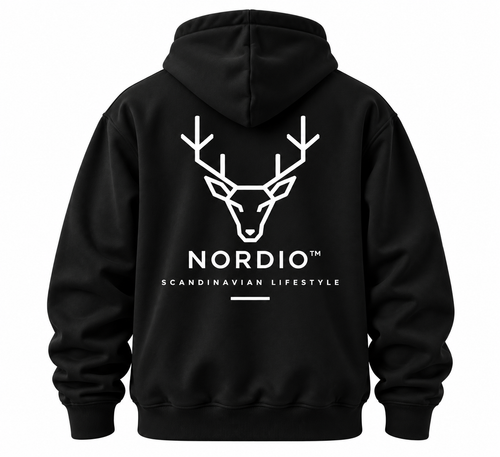NORDIO Black hoodie – hátul