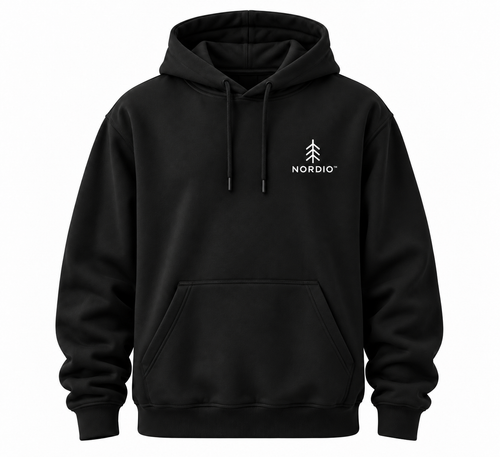 NORDIO Black hoodie – elöl