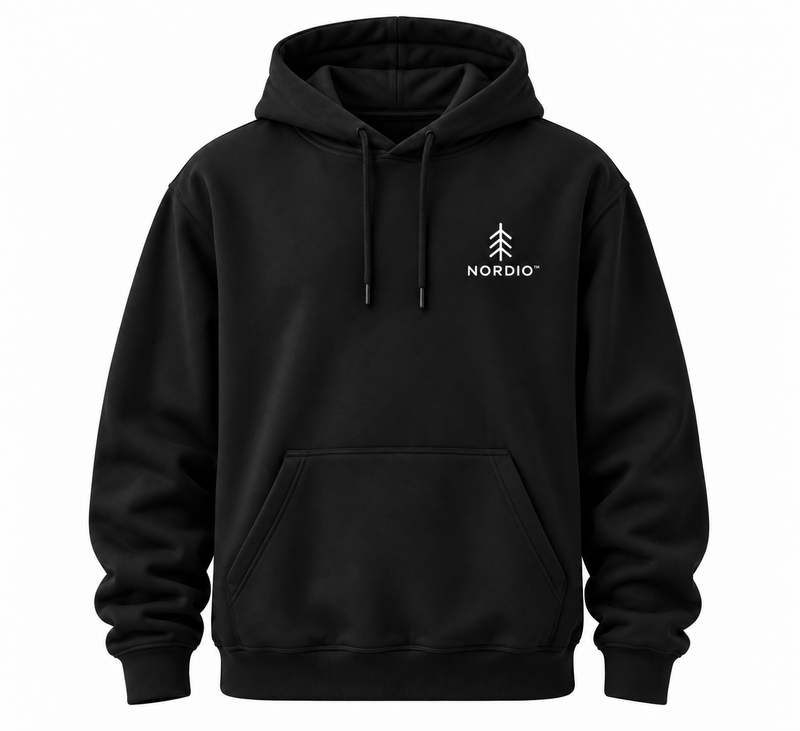 NORDIO Black hoodie – elöl
