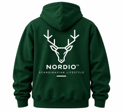 NORDIO Bottle Green hoodie – hátul