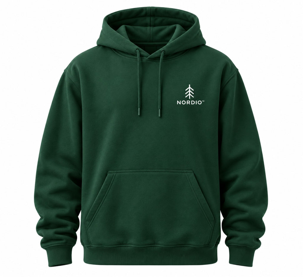 NORDIO Bottle Green hoodie – elöl