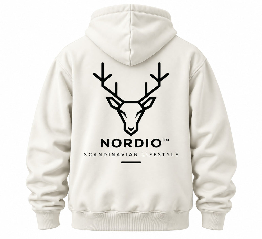 NORDIO Off White hoodie – hátul