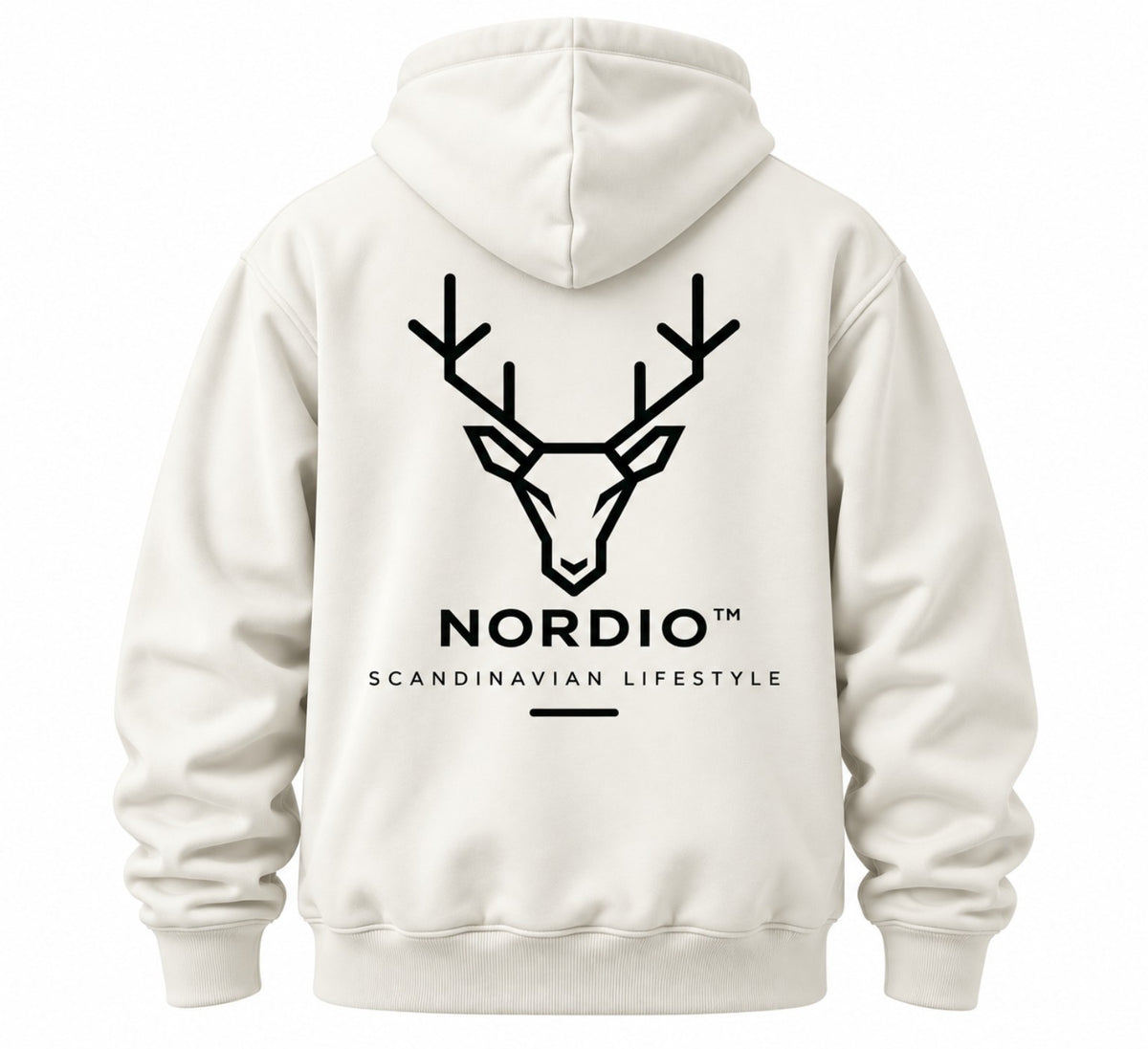 NORDIO Off White hoodie – hátul