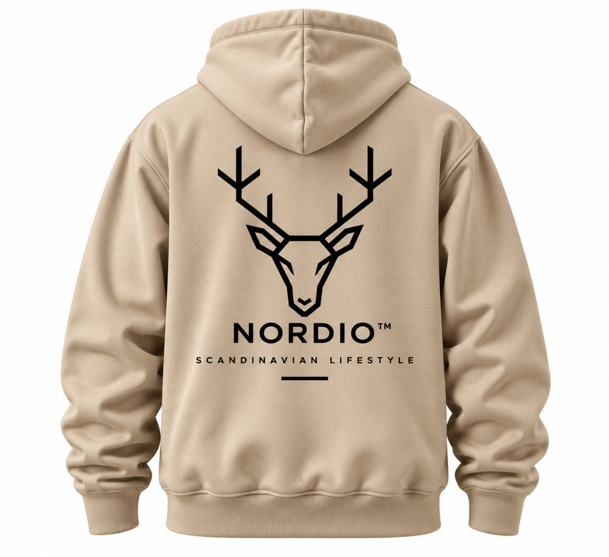 NORDIO Sand hoodie – hátul