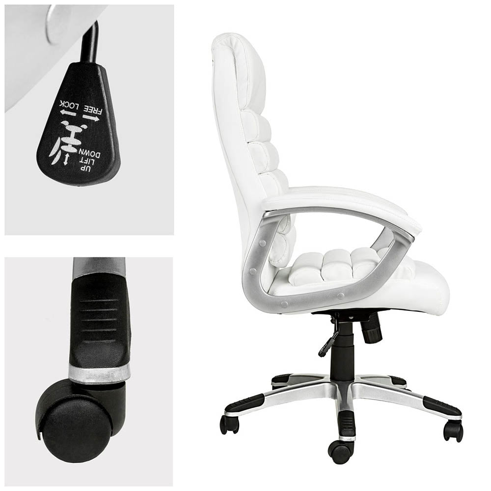 Nordio „Geneva” Prémium Főnöki Forgószék Ergonomikus, Fehér