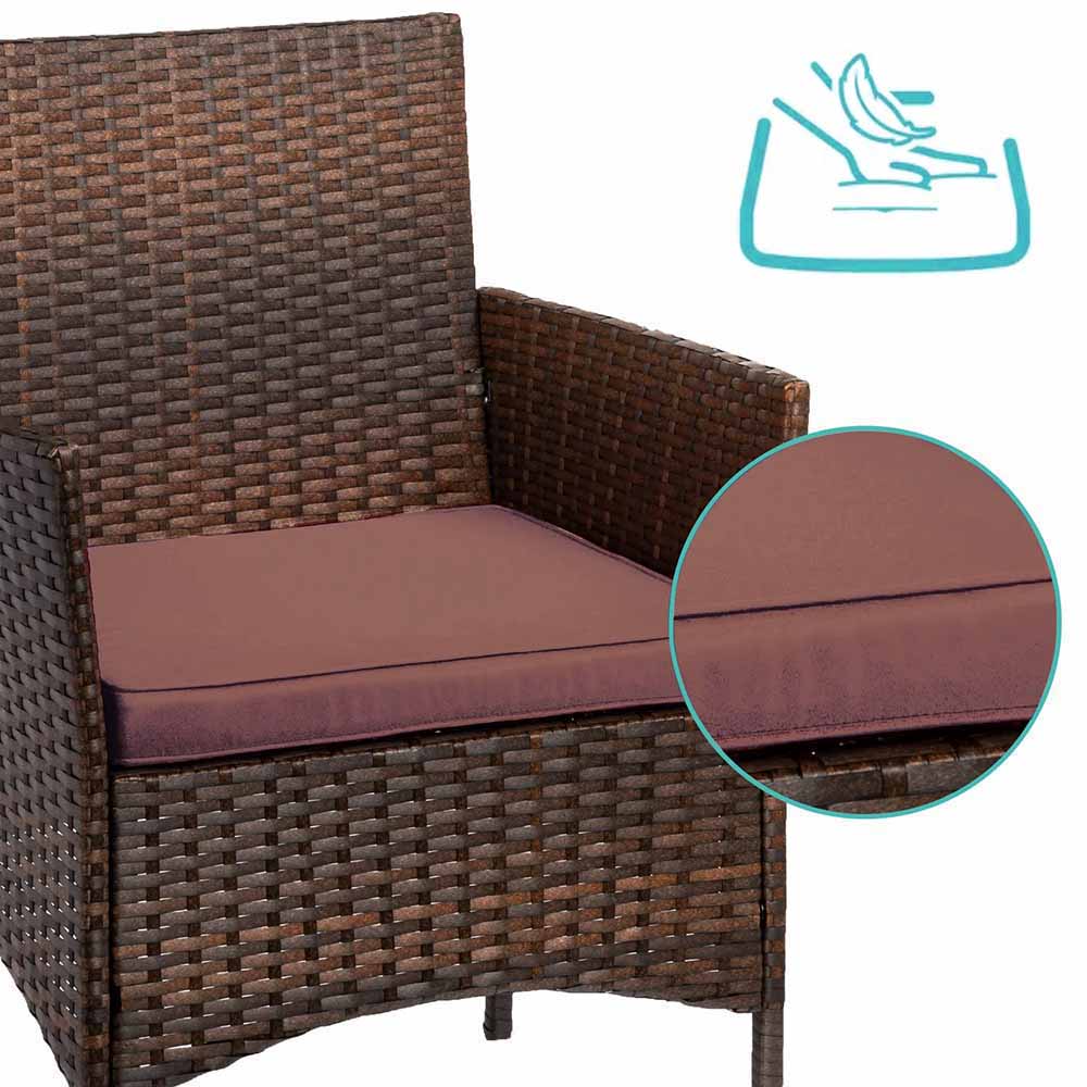 Nordio „Toscana” 3 Részes Kompakt Rattan Kerti és Erkély Szett – Barna